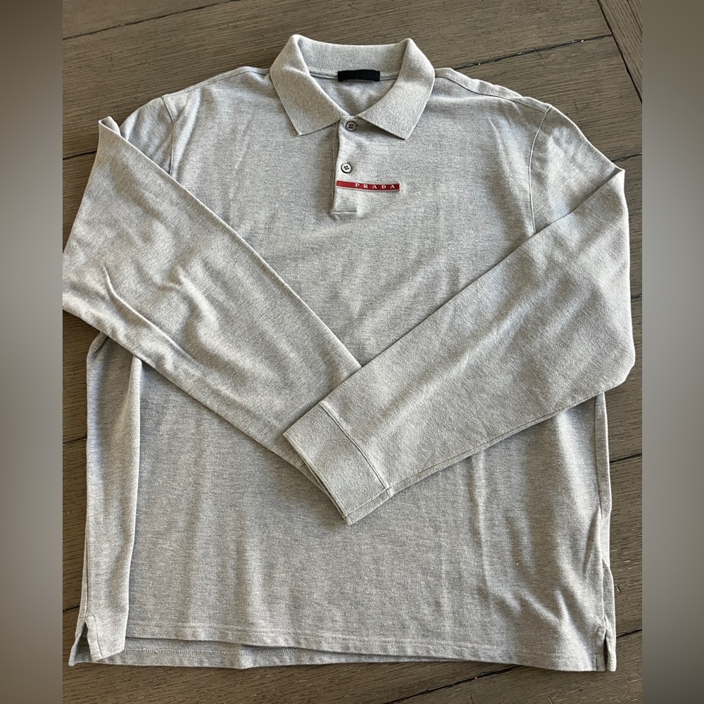 Prada Men’s Long Sleeve Polo Shirt